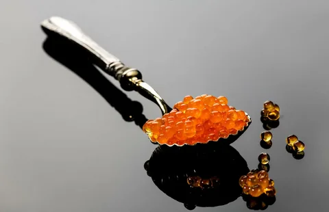 تصویر 3 از خاویار قزل آلا رنگ طبیعی کیفیت ممتاز روزچین